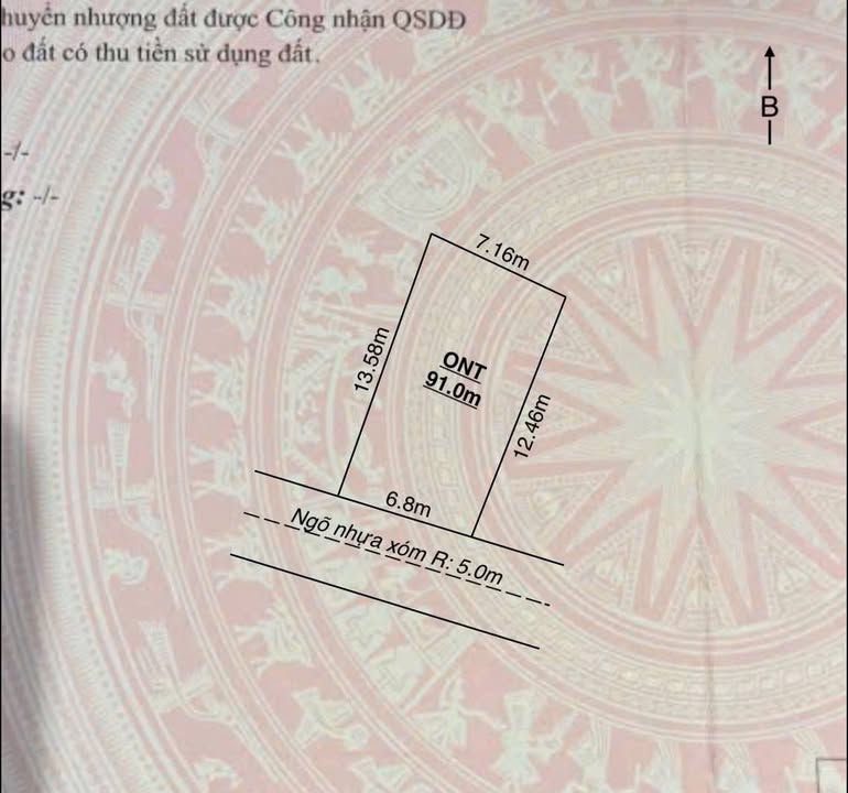 Đất nền Thanh Sơn 91m² giá 1.4 tỷ - Đường nhựa rộng rãi, tiện ích đầy đủ!