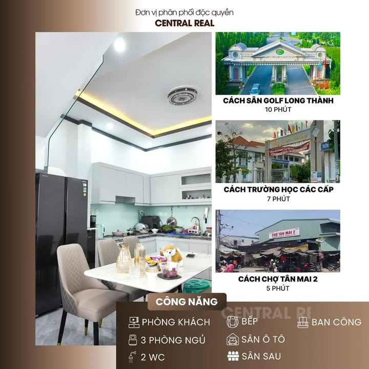 Nhà mới hoàn thiện 100m² tại Phước Tân - Giá 2.25 tỷ, tặng 2 chỉ vàng!