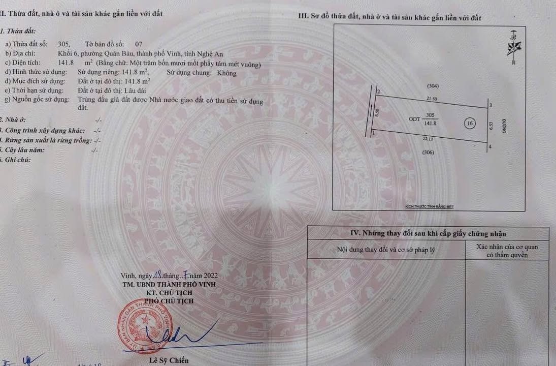 Đất nền 141m² tại phường Quán Bàu - Kinh doanh sinh lời ngay!