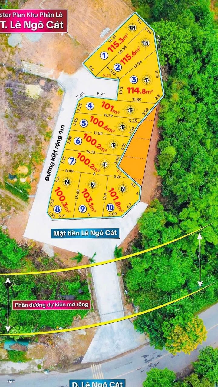 Đất nền góc 2 mặt tiền Lê Ngô Cát, Thủy Xuân 100m² - Đầu tư sinh lời ngay!