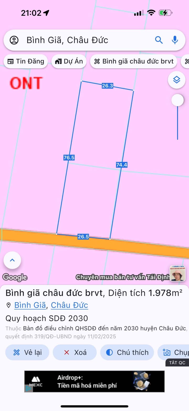 Đất nền Châu Đức 2000m² giá 3.2 tỷ - Cơ hội đầu tư tuyệt vời!