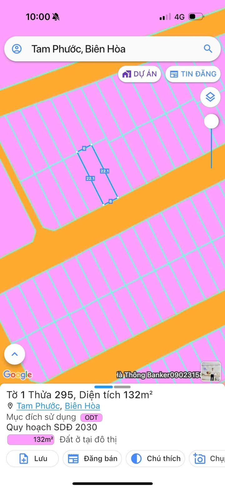 Đất ở xã Tam Phước, Biên Hòa 132m² giá 1.45 tỷ - Sổ hồng chính chủ, pháp lý rõ ràng!