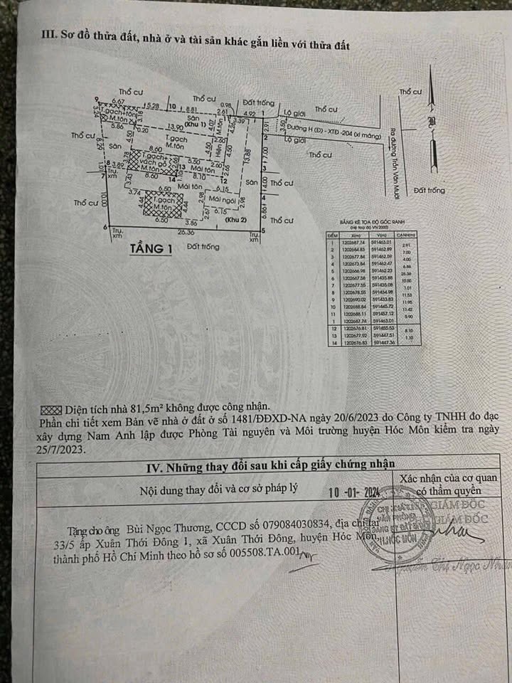 Đất nền 600m² tại Xuân Thới Đông, Hóc Môn giá 7.9 tỷ - Cơ hội đầu tư hấp dẫn!