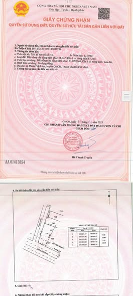 Đất nền Phước Vĩnh An Củ Chi 122m² giá 2.7 tỷ - Đầu tư sinh lời ngay!