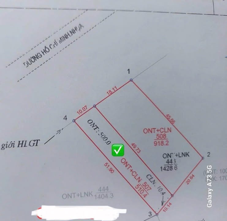 Đất thổ cư 510m² mặt đường HCM tại Bảo Hiệu - Yên Thủy - Phù hợp kinh doanh
