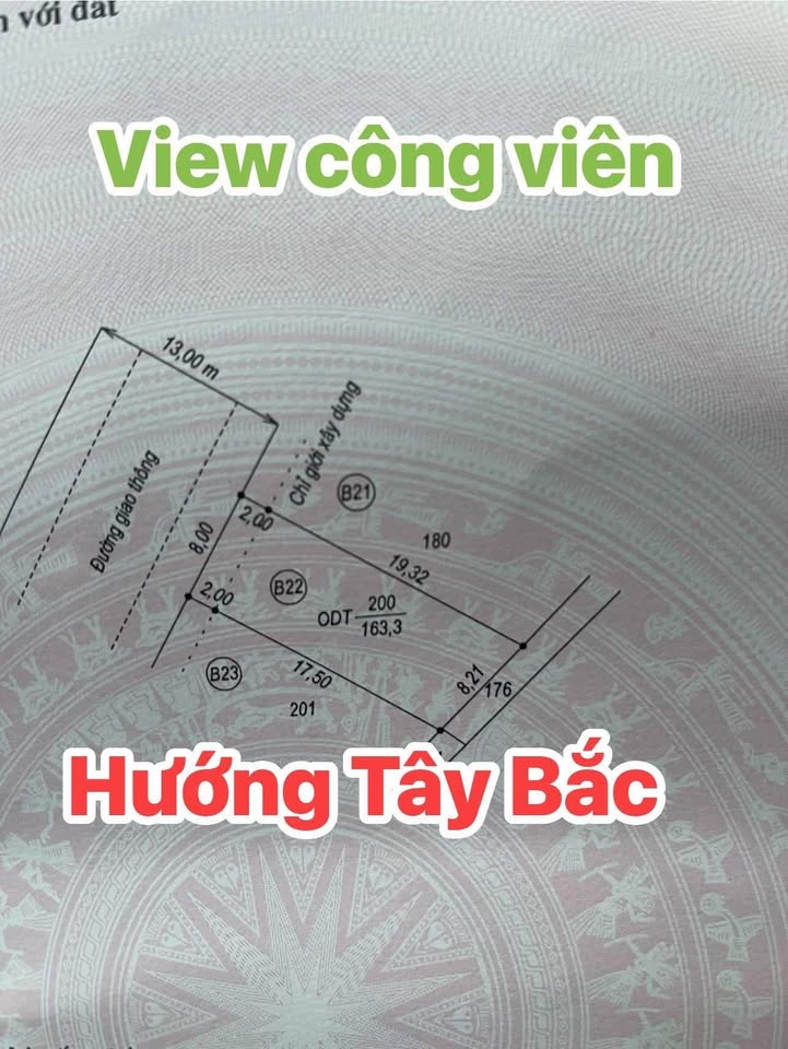 Đất nền dự án Tổ Dân Phố 10 Bắc Lý 163m² giá 2 tỷ - View công viên tuyệt đẹp!