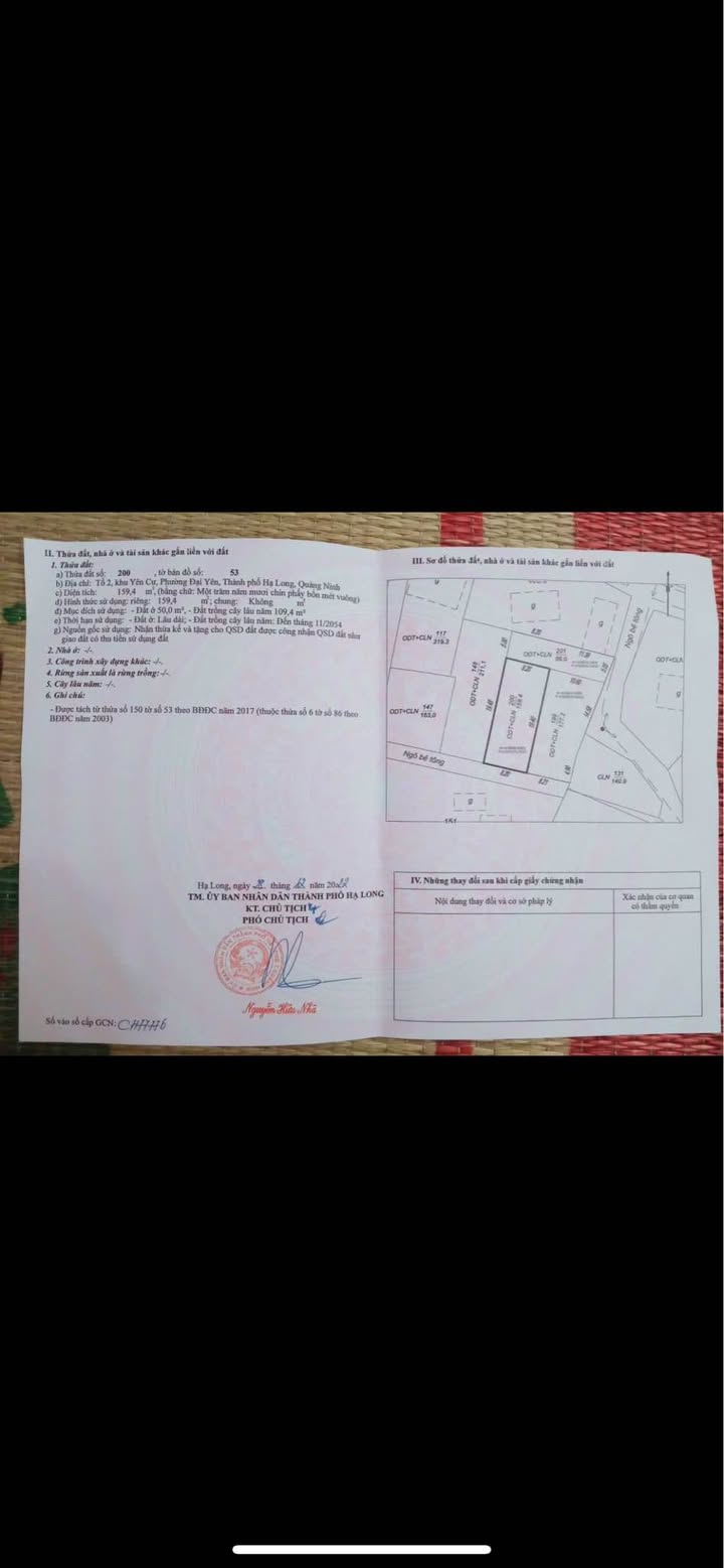 Đất nền phường Đại Yên 159m² giá 1.9 tỷ - Đầu tư sinh lời tuyệt vời!