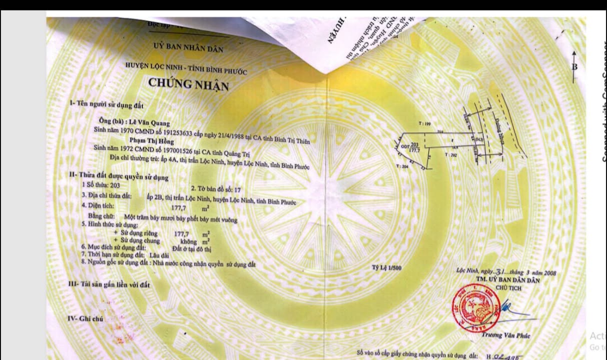 Đất ở Lộc Ninh 177m² giá chỉ 5 tỷ - Cơ hội đầu tư tuyệt vời!