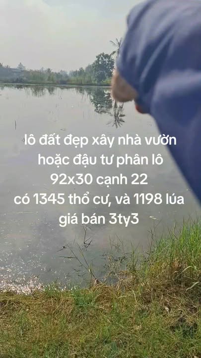 Đất thổ cư Hòa Khánh, Châu Thành 2760m² giá 3.3 tỷ - Vị trí đẹp, ô tô vào tận nơi!