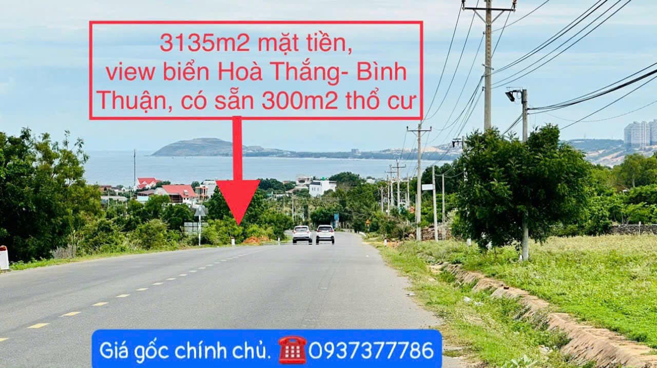 Đất nền Hoà Thắng, Bình Thuận 3135m² giá 14.15 tỷ - View biển cực đẹp!