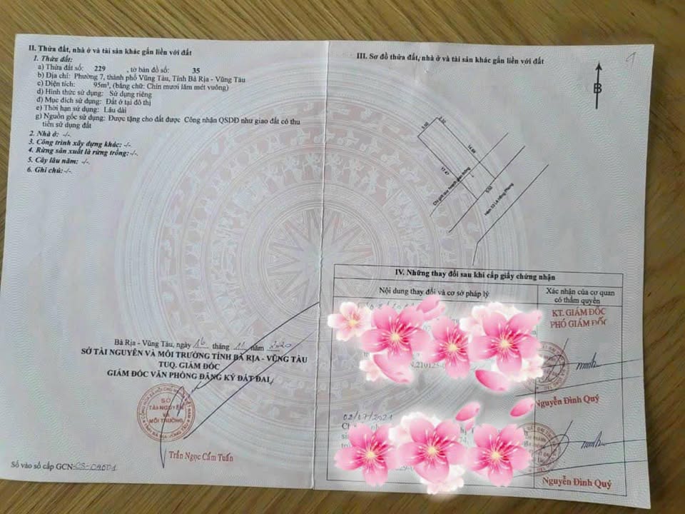 Đất thổ cư hẻm thông ô tô Lê Hồng Phong, Vũng Tàu 95m² - Sổ hồng chính chủ