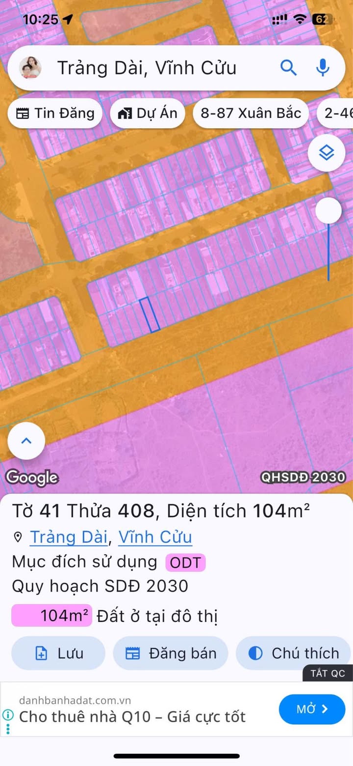 Đất thổ cư Trảng Dài, Biên Hòa 104m² giá 3 tỷ - Sổ đỏ chính chủ!