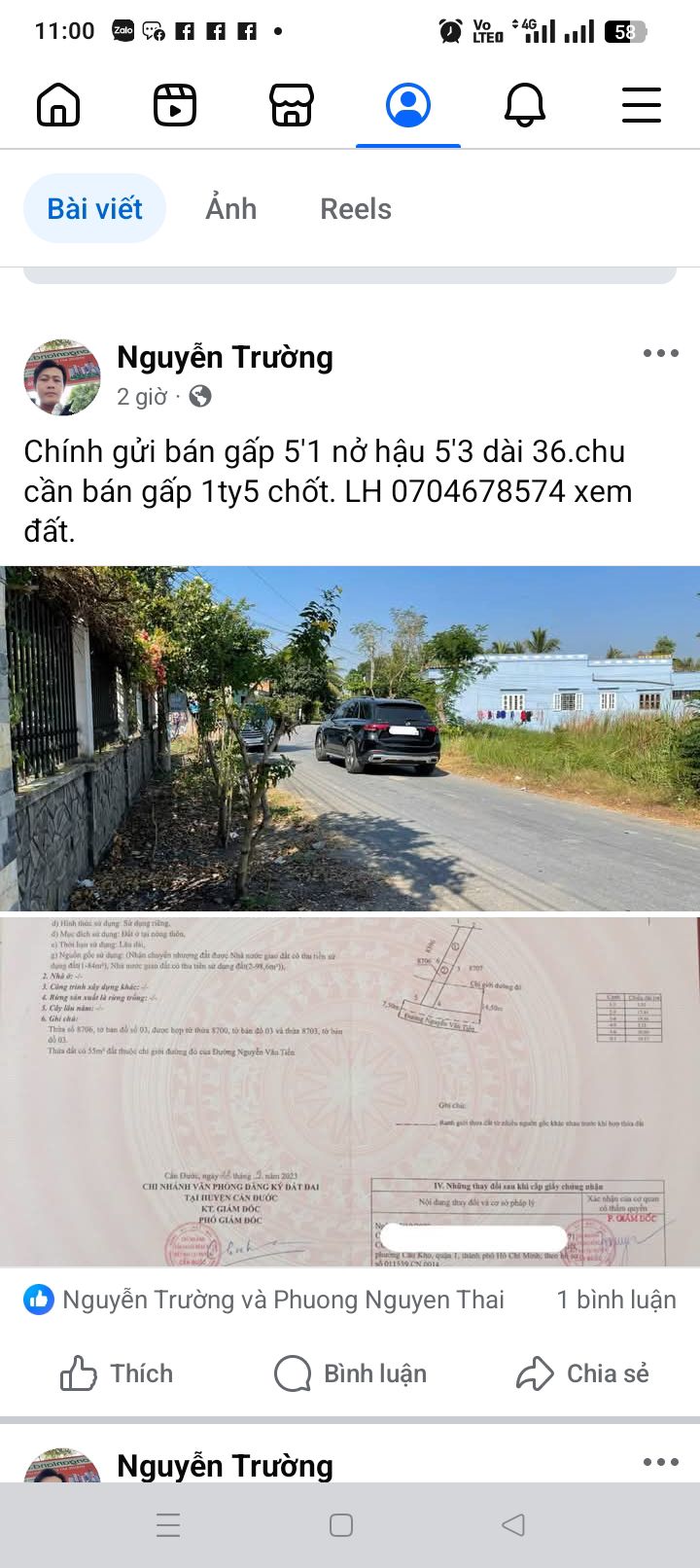 Đất thổ cư Cần Đước 182m² giá 1.5 tỷ - Cơ hội đầu tư tuyệt vời!