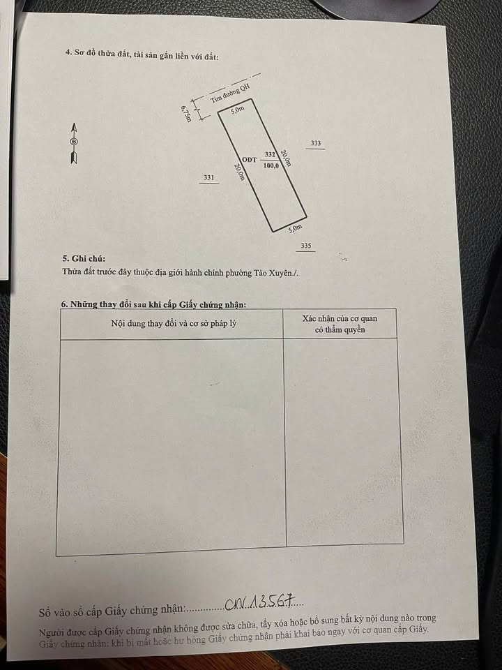 Đất nền Tào Xuyên 100m² giá 1.78 tỷ - Sổ đỏ chính chủ, xây dựng tự do!