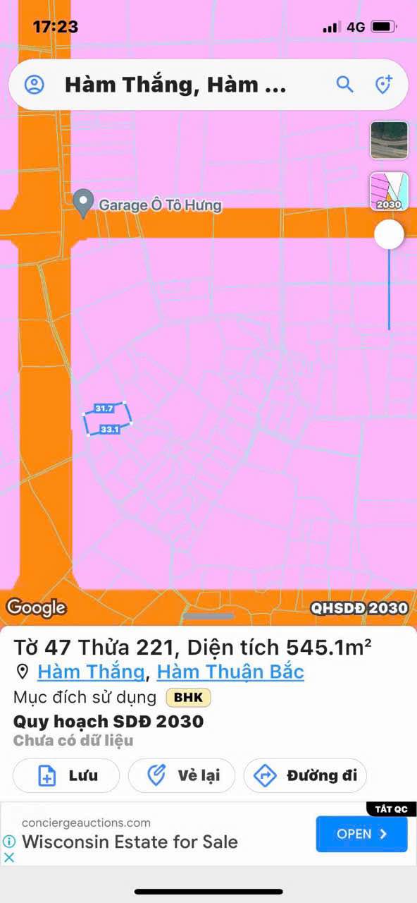Đất nền Khu biệt thự Hàm Thắng 550m² - Mặt tiền bê tông, giá thỏa thuận!