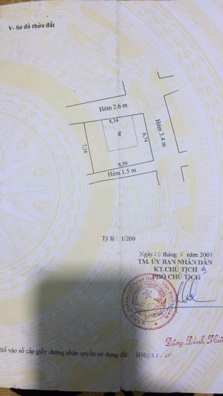 Nhà cấp bốn 58m² Phường Đức Thắng Phan Thiết 1.9 tỷ - Mặt tiền nhựa thuận lợi kinh doanh!