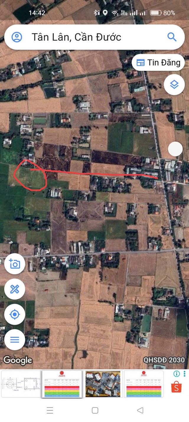 Đất nền Tân Lân, Cần Đước 1250m² giá 1.699 tỷ - Cơ hội đầu tư hấp dẫn!