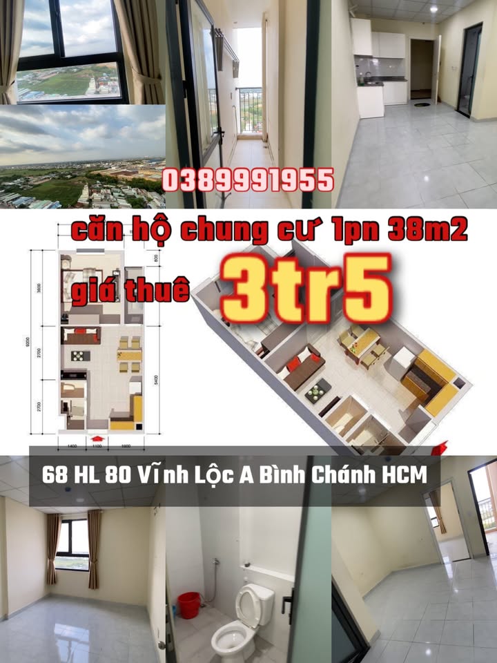 Căn hộ D’GOLD Vĩnh Lộc A 38m² giá 800 triệu - Sẵn sàng vào ở ngay!