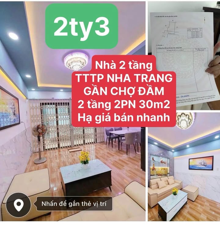 Nhà 2 tầng Nguyễn Thái Học, Nha Trang 30m² giá 2.3 tỷ - Bán gấp trong tháng 11!