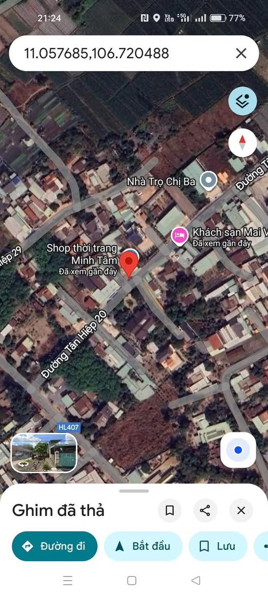 Đất mặt tiền Tân Hiệp 345m² giá 1.8 tỷ - Vị trí kinh doanh lý tưởng!