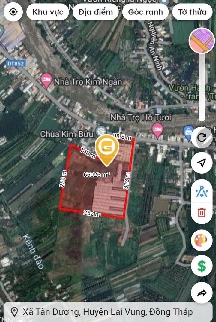 Bán đất Farm 7ha ĐT 852, Lai Vung, Đồng Tháp - Pháp lý đầy đủ, giá thương lượng!