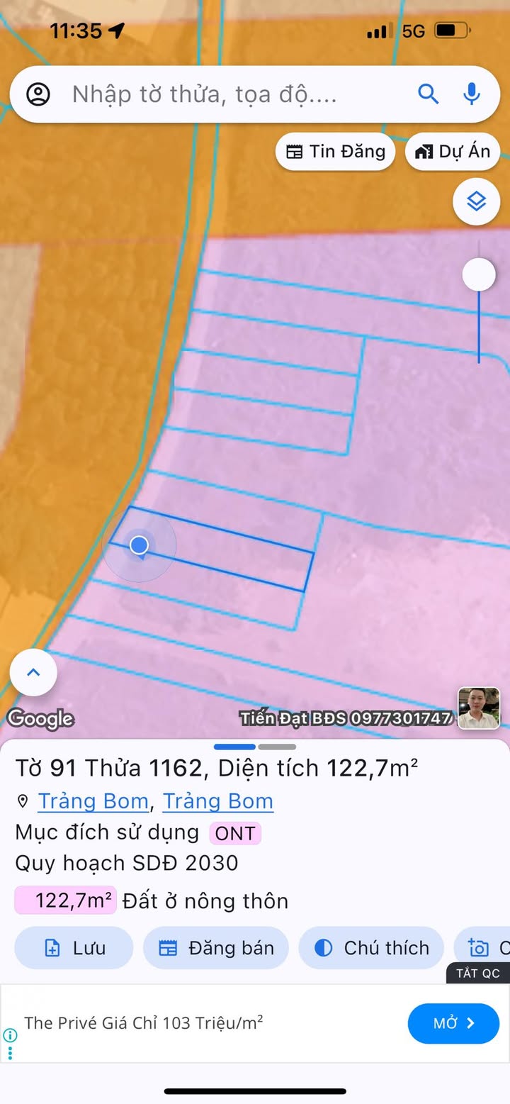 Đất nền xã Sông Trầu, Trảng Bom 125m² giá chỉ 920 triệu - Cơ hội đầu tư hấp dẫn!