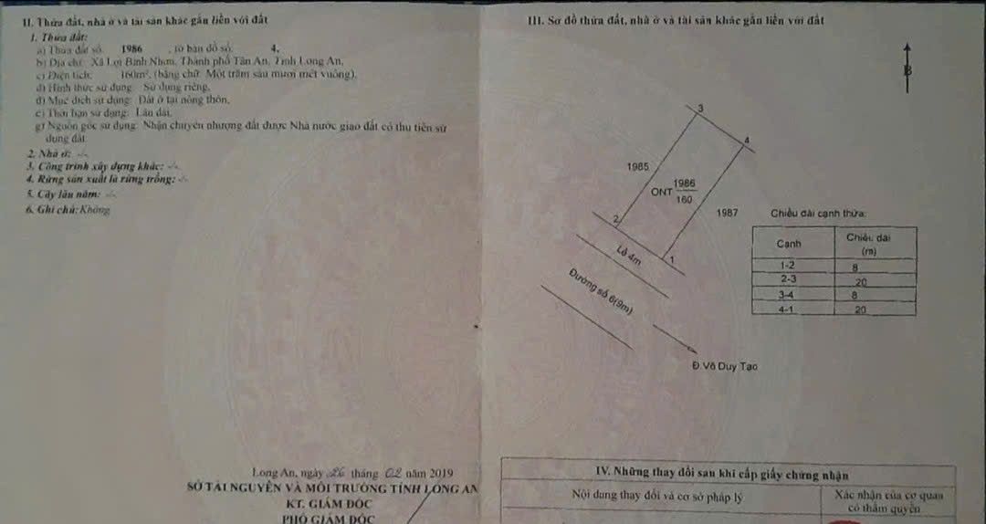 Đất nền đường số 6, phường Lợi Bình Nhơn, 160m² giá 2.2 tỷ - Cơ hội đầu tư hấp dẫn!