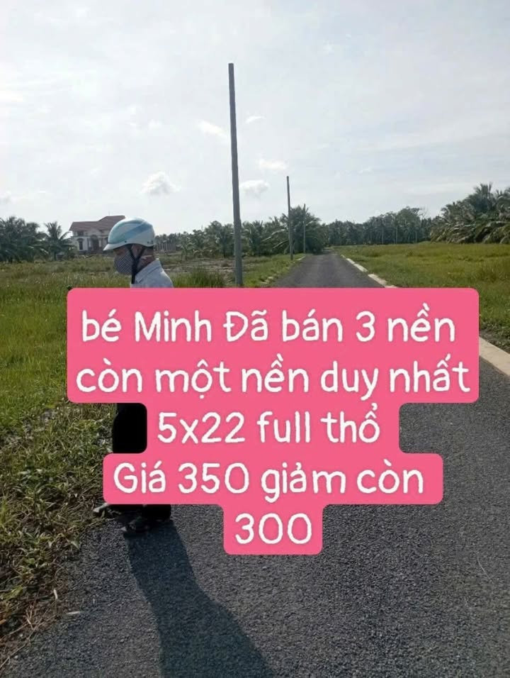 Đất nền 110m² Long Đức, Trà Vinh - Giá chỉ 300 triệu, cơ hội đầu tư vàng!