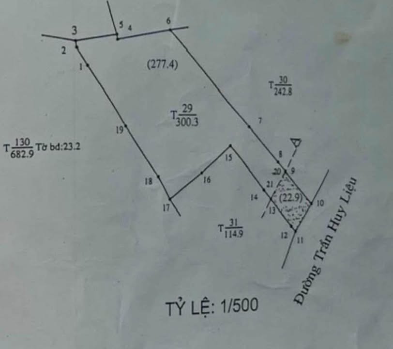 Bán mảnh đất mặt tiền Trần Huy Liệu, 300m² giá 8.3 tỷ - Kinh doanh ngay!