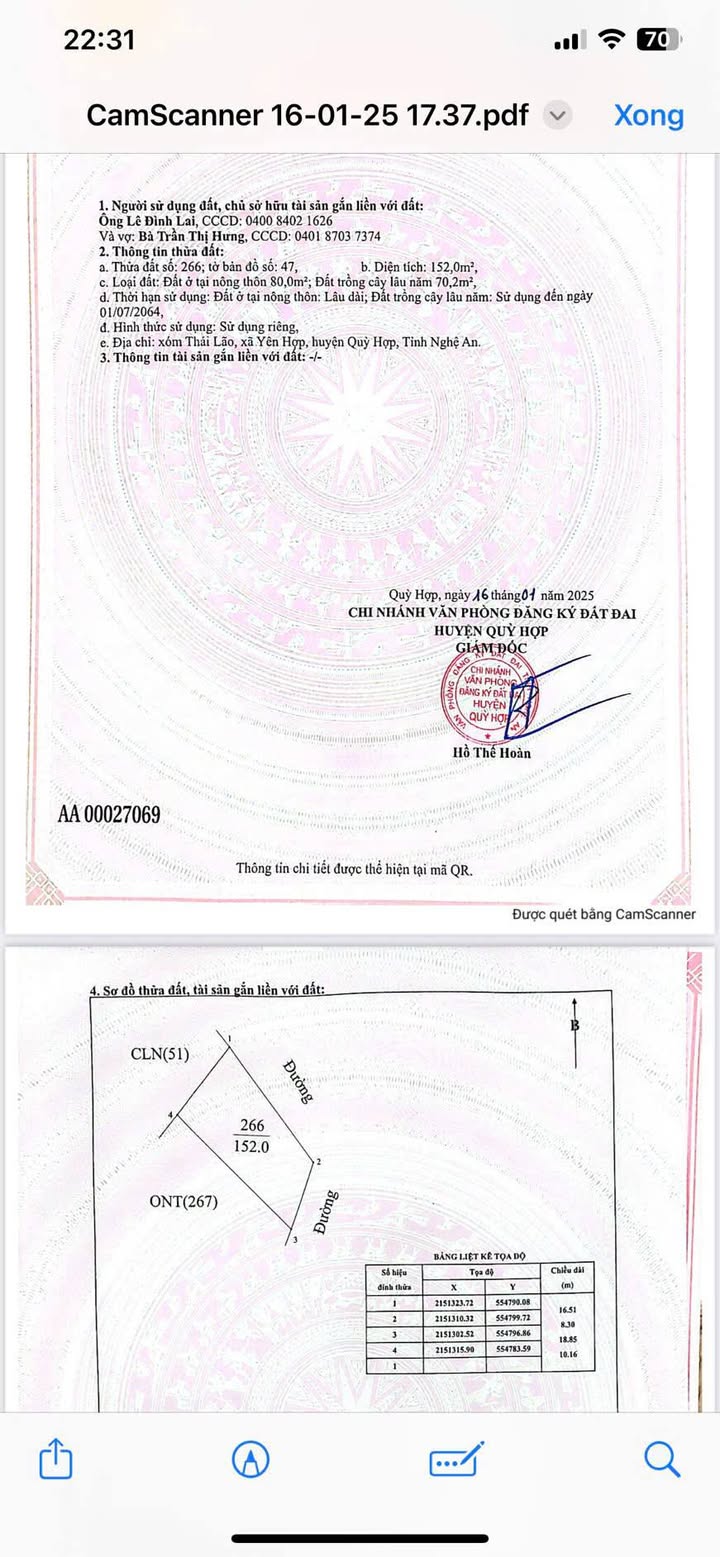 Đất nền Yên Hợp Quỳ Hợp 166m² giá 160 triệu - Lô góc hai mặt tiền