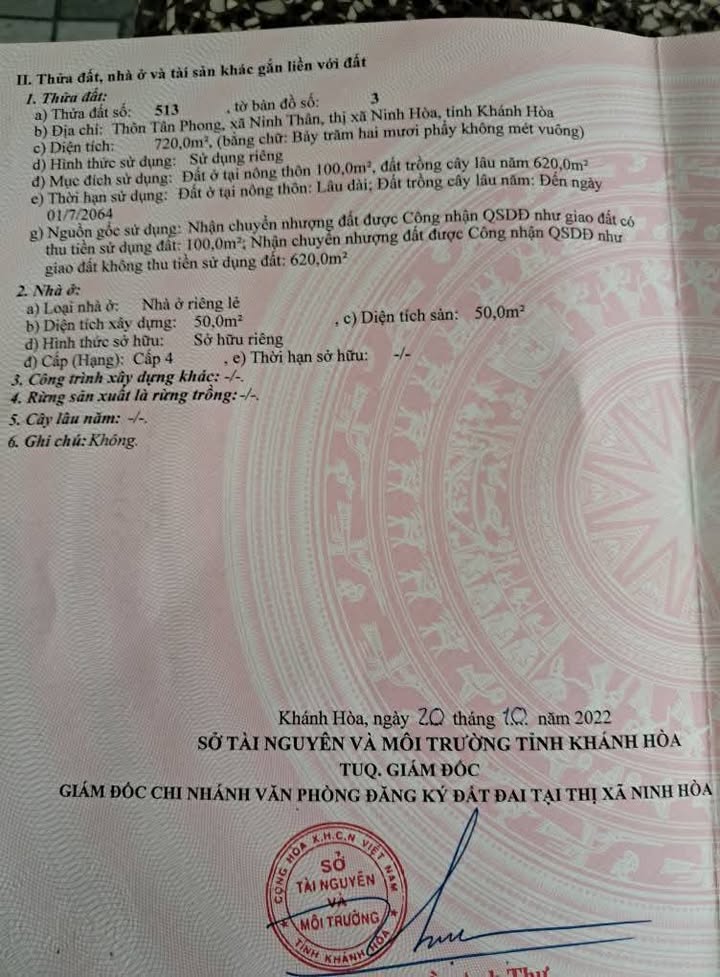 Đất thổ cư 100m² tại thôn Tân Phong, xã Hòa Trí, Ninh Hòa - Giá chỉ từ 600 triệu!