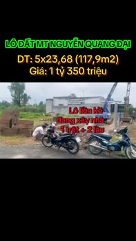 Đất mặt tiền Nguyễn Quang Đại, phường 5, Tân An, 117m² giá 1.35 tỷ - Đầu tư sinh lời ngay!