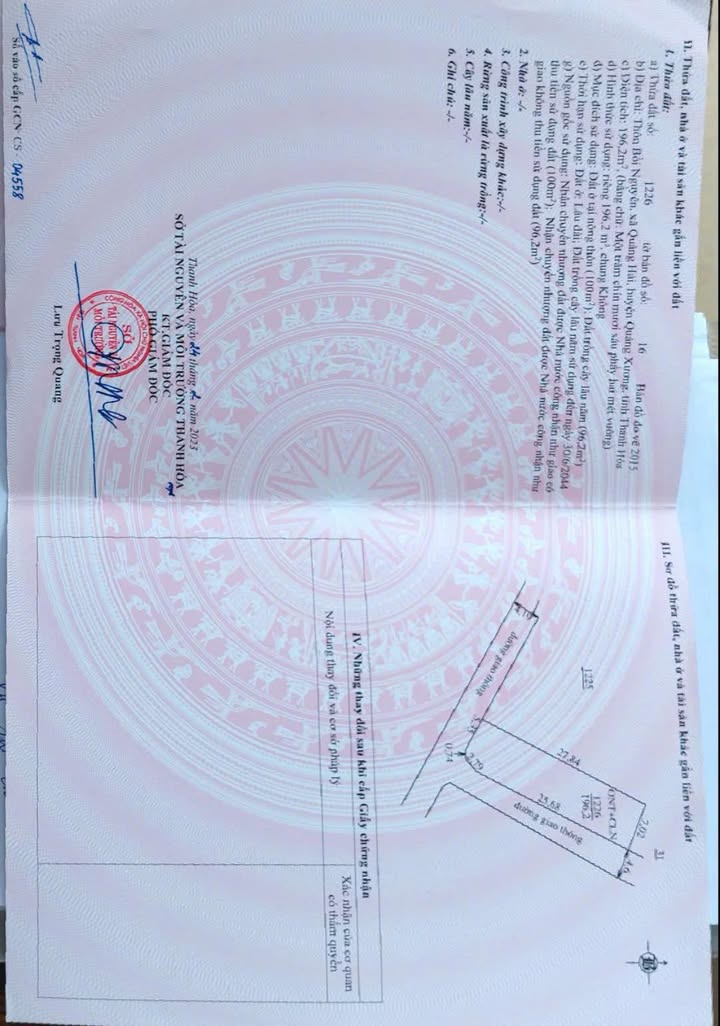 Đất nền thổ cư Bồi Nguyên, Quảng Hải 196m² giá 780 triệu - Đầu tư sinh lời nhanh chóng!