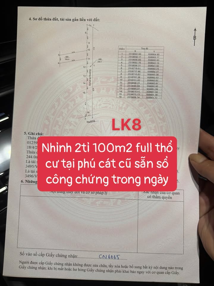 Nhà mặt tiền 104m² Thôn 3, Phú Cát, Quốc Oai - Giá chỉ 2 tỷ, nở hậu!