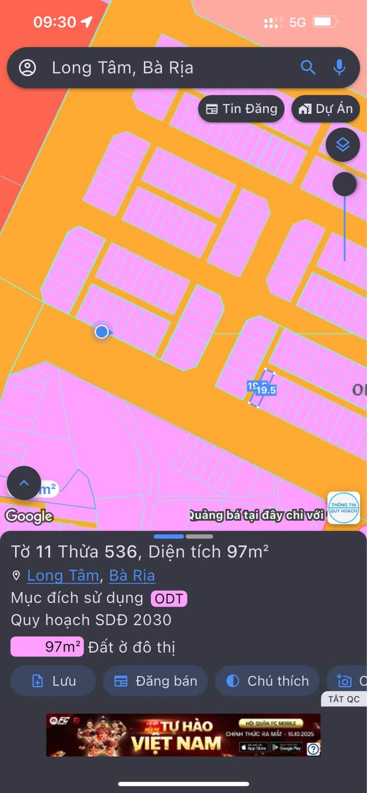 Đất nền Vũng Tàu 97m² giá 4.5 tỷ - Lô góc thoáng mát, chính chủ bán gấp!