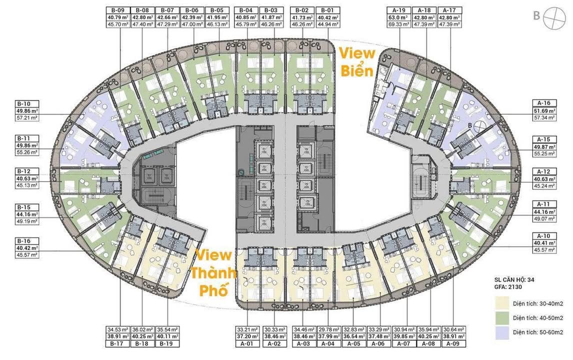 Căn hộ Panorama Tôn Dật Tiên Quận 7 47m² giá 3.5 tỷ - View biển tuyệt đẹp!