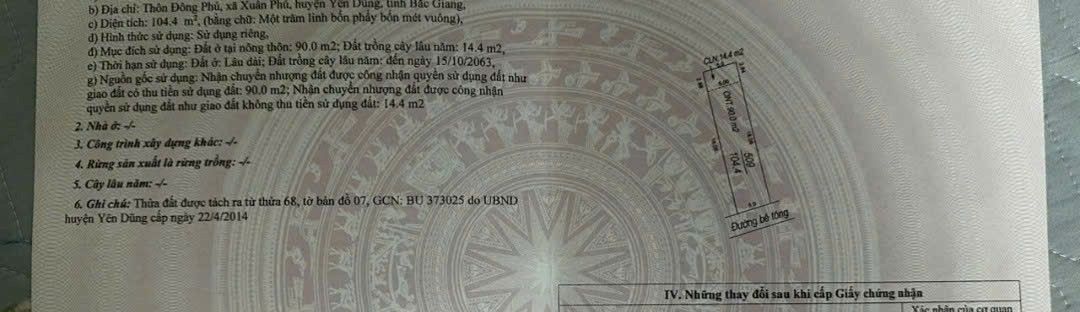 Đất nền Tân Tiến, Bắc Giang 104m² giá 1.1 tỷ - Cơ hội đầu tư tuyệt vời!