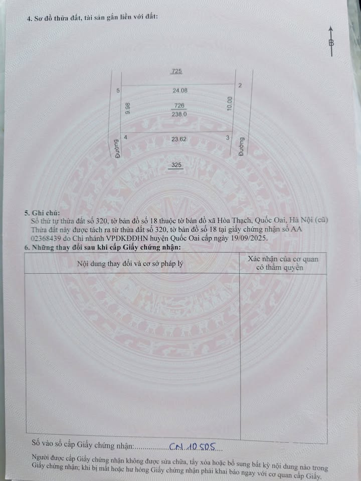 Đất nền 120m² mặt tiền trung tâm xã Phú Cát - Sẵn sàng đầu tư!