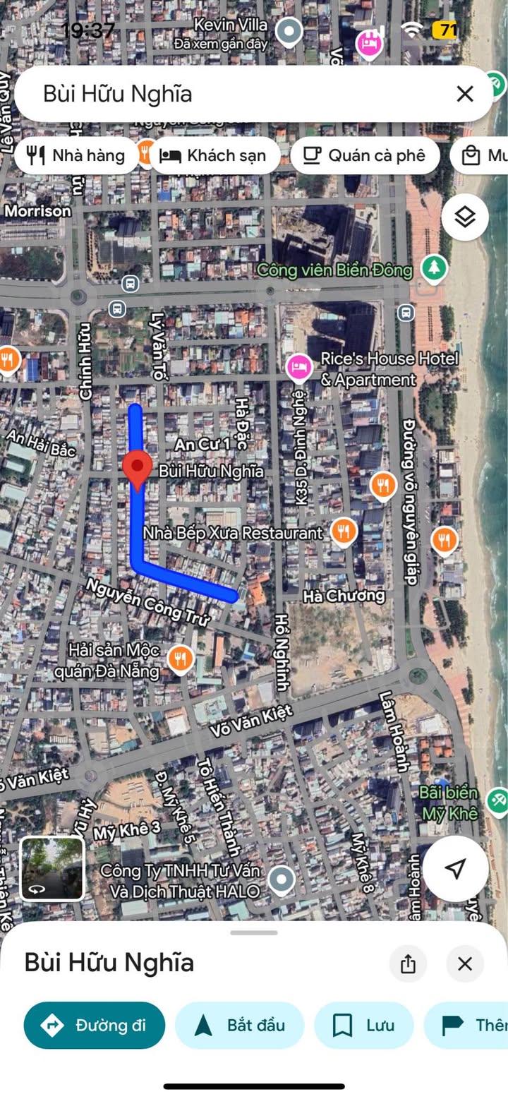 Đất mặt tiền kinh doanh Bùi Hữu Nghĩa Đà Nẵng 60m² giá 8.8 tỷ - View biển tuyệt đẹp!