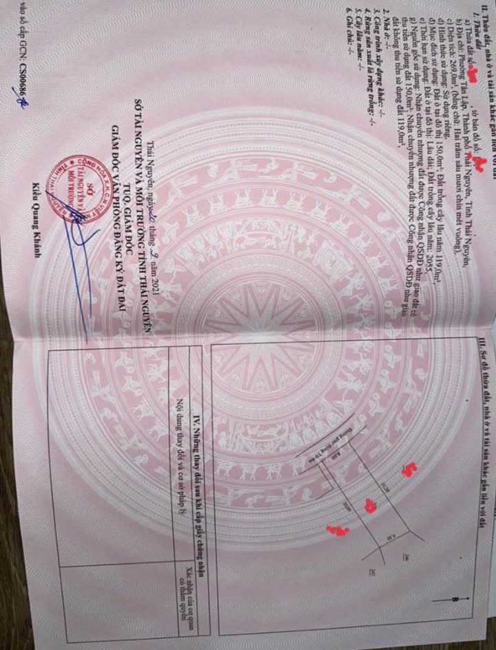 Đất thổ cư Tân Lập 269m² giá 3.766 triệu - Pháp lý rõ ràng, chính chủ