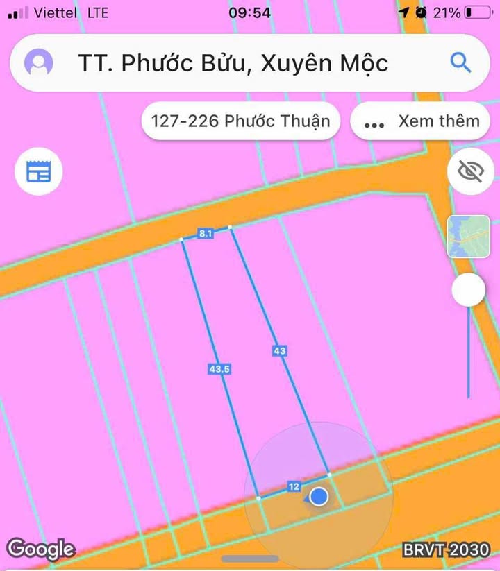 Đất thổ cư 429m² 2 mặt tiền đường Hoàng Việt - Cơ hội đầu tư tuyệt vời tại Hồ Tràm