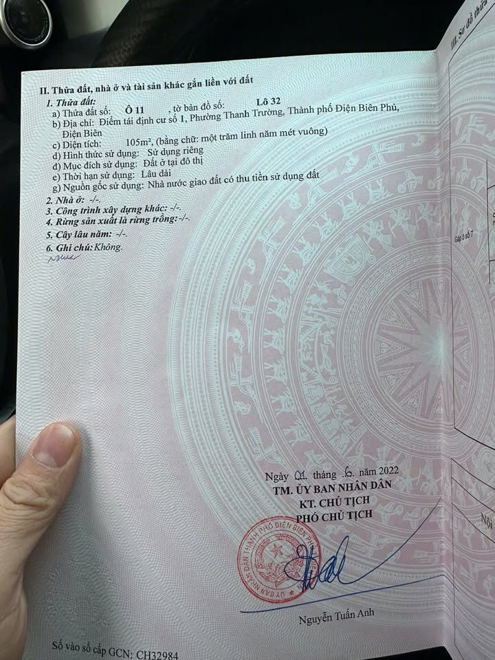 Đất nền khu tái định cư Thanh Trường 105m² giá 1.1 tỷ - Tiềm năng phát triển lớn!