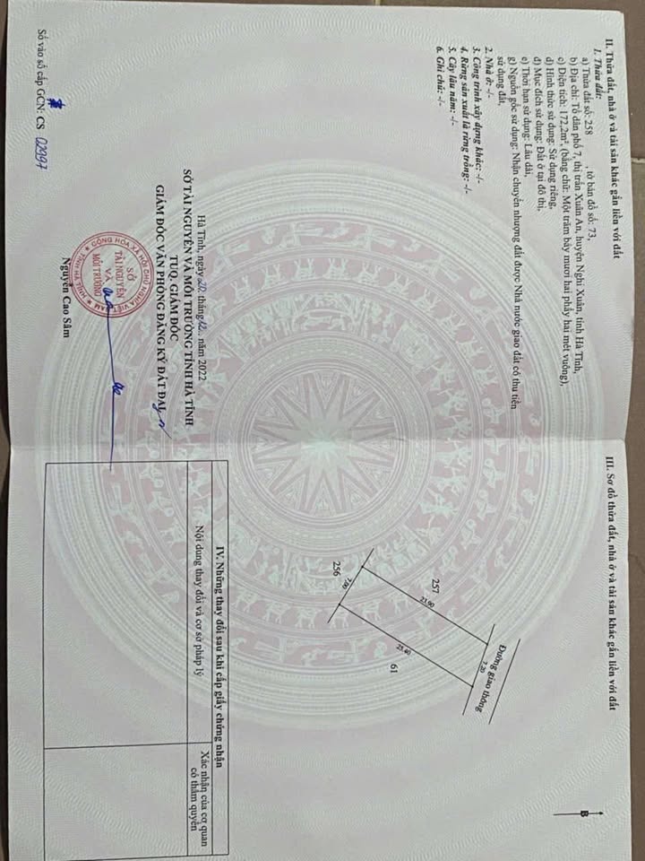 Đất nền khối 7, Xuân An 172m² giá 1.87 tỷ - Đường rộng thoáng, cách đô thị chỉ 50m!