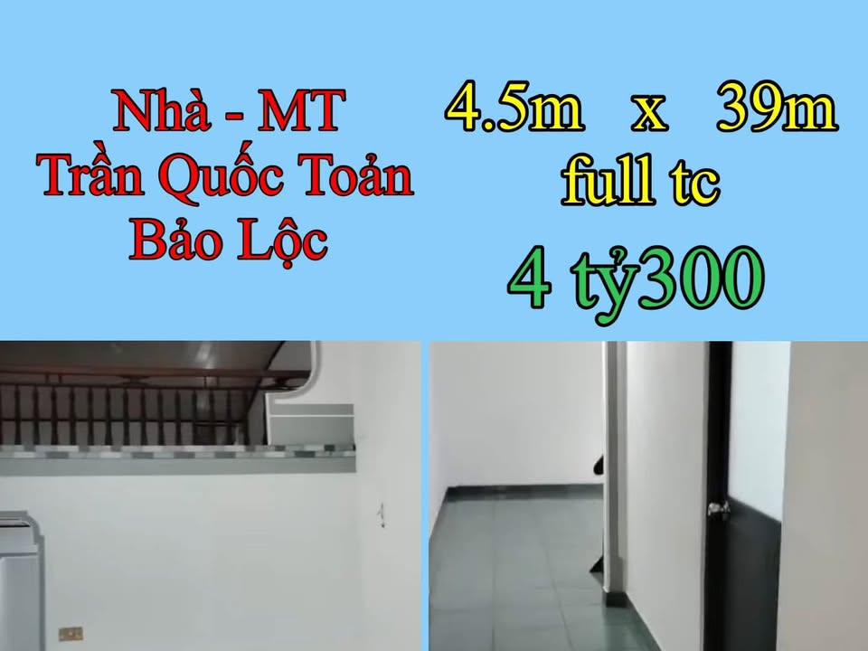 Nhà mặt tiền Trần Quốc Toản, Bảo Lộc 175.5m² giá 4.3 tỷ - Tiện ích đầy đủ
