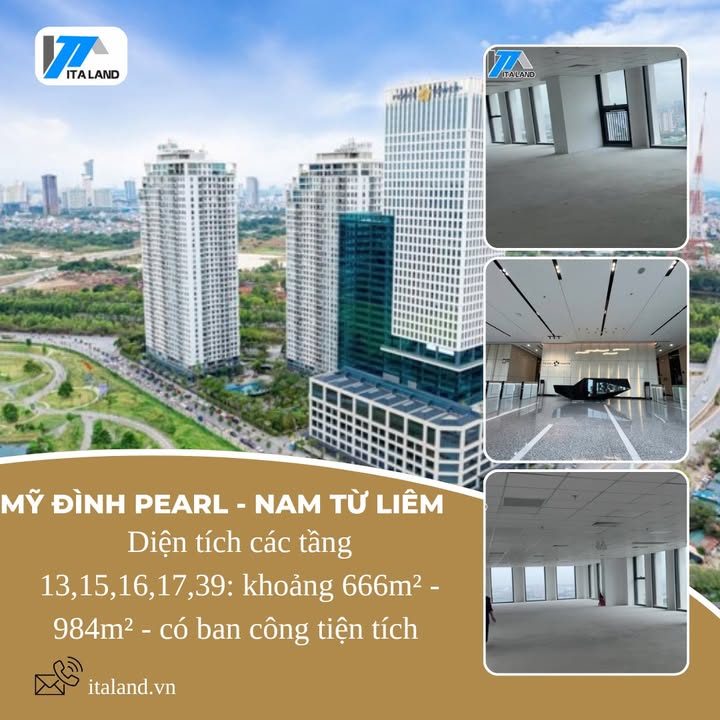 Cho thuê văn phòng Mỹ Đình Pearl Tower, 984m² giá 19$/m² - Vị trí vàng ngay Đại lộ Thăng Long!
