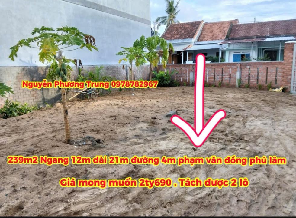 Đất lô góc 239m² tại Phú Lâm, Tuy Hòa - Cơ hội đầu tư tuyệt vời!