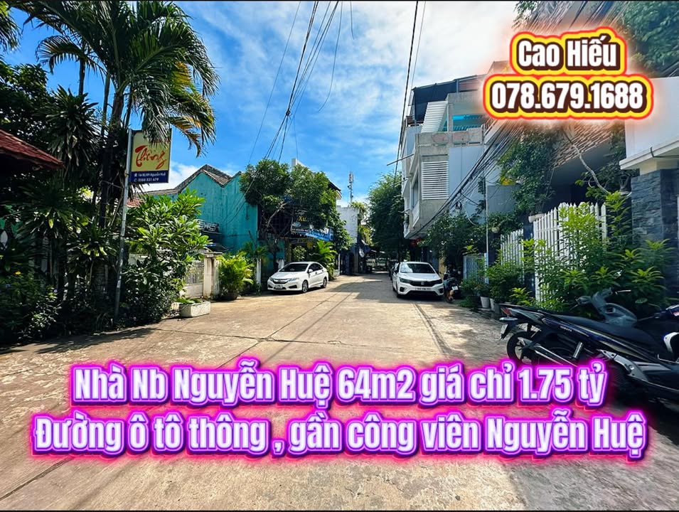 Nhà phố Nguyễn Huệ Tuy Hòa 64m² giá 1.75 tỷ - Sổ hồng chính chủ, ô tô vào tận nơi!