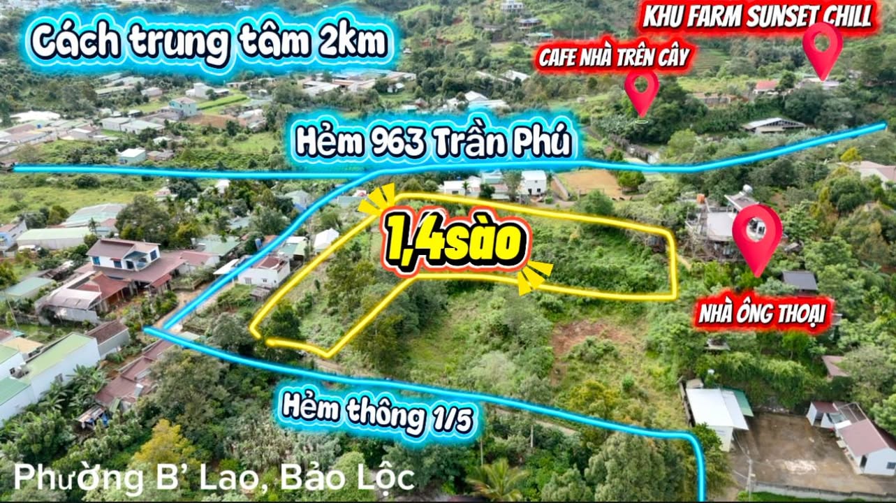 Đất nền Bảo Lộc 1,7 sào giá 4.5 tỷ - Tiềm năng đầu tư lớn!