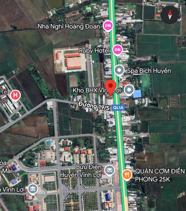 Đất mặt tiền Quốc lộ 1A - Bạc Liêu 884m² giá 6 tỷ - Tiềm năng đầu tư lớn!