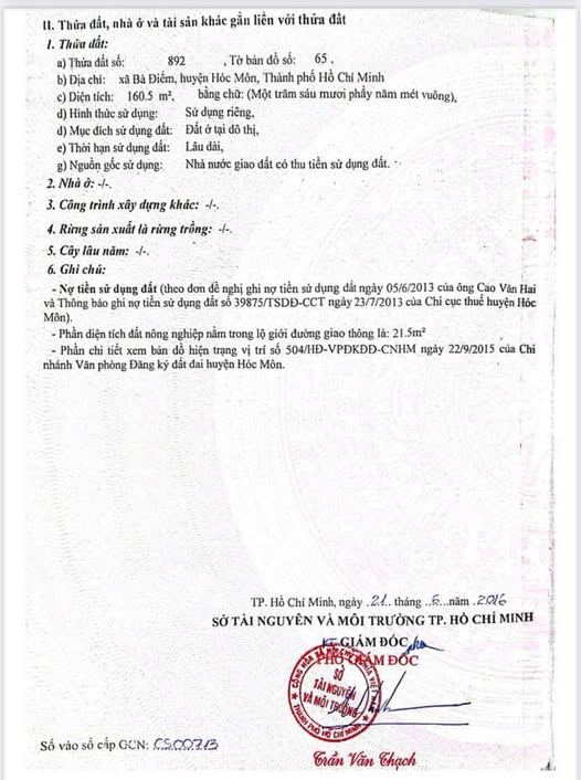 Đất nền Bà Điểm Hóc Môn 160m² giá 4.2 tỷ - Khu dân cư sầm uất!